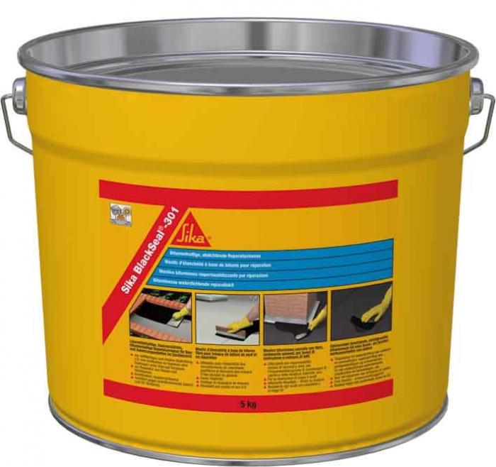 Masa de spaclu bituminoasa cu fibre Sika BlackSeal 301 5 kg [1]